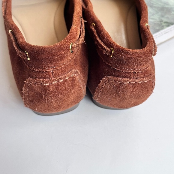 Michael Kors Amber Brown Suede Moccasin Square Toe Women’s Loafer Size 7.5 - Picture 11 of 13